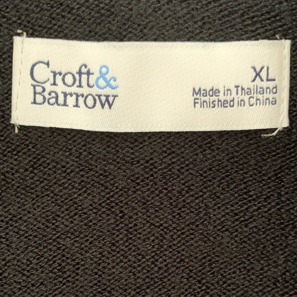 Croft & Barrow Women's Black Knit Open Front Cardigan Sweater Size XL - Picture 6 of 8